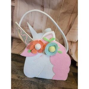 Felt unicorn floral bucket bag‎ youth accessory